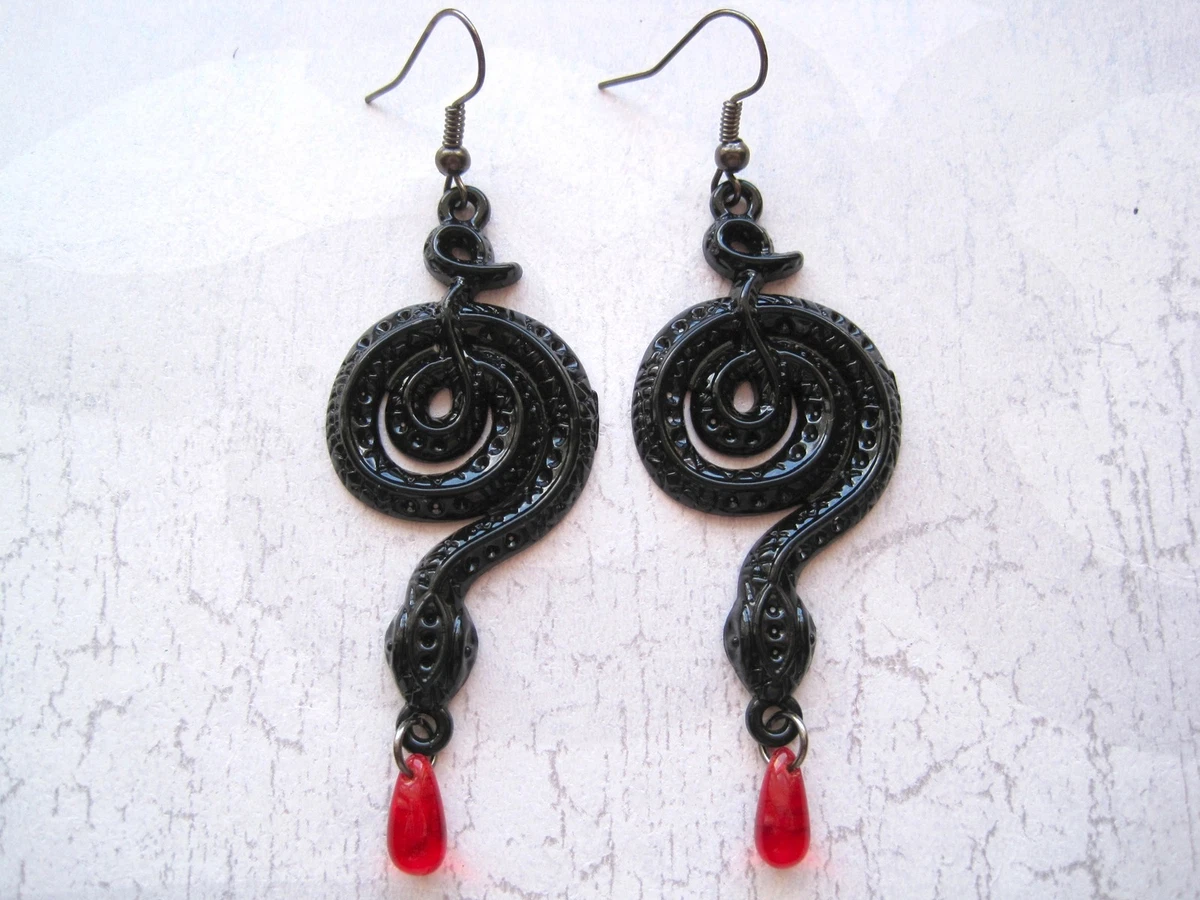 Red shop earrings ebay