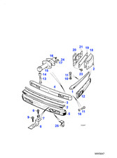 Jaguar Genuine Bumper Beam Replacement For XJ6 & XJ12 1987-1994 Classic BEC23245