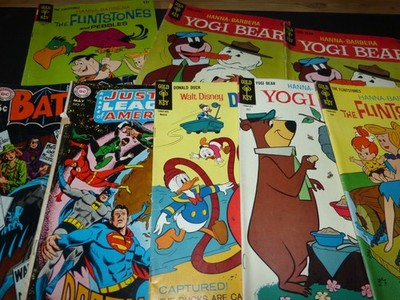 2 Superman DC No71/214+ Donald Duck 1968/The Flinstones/Yogi Bear OLD US Comics