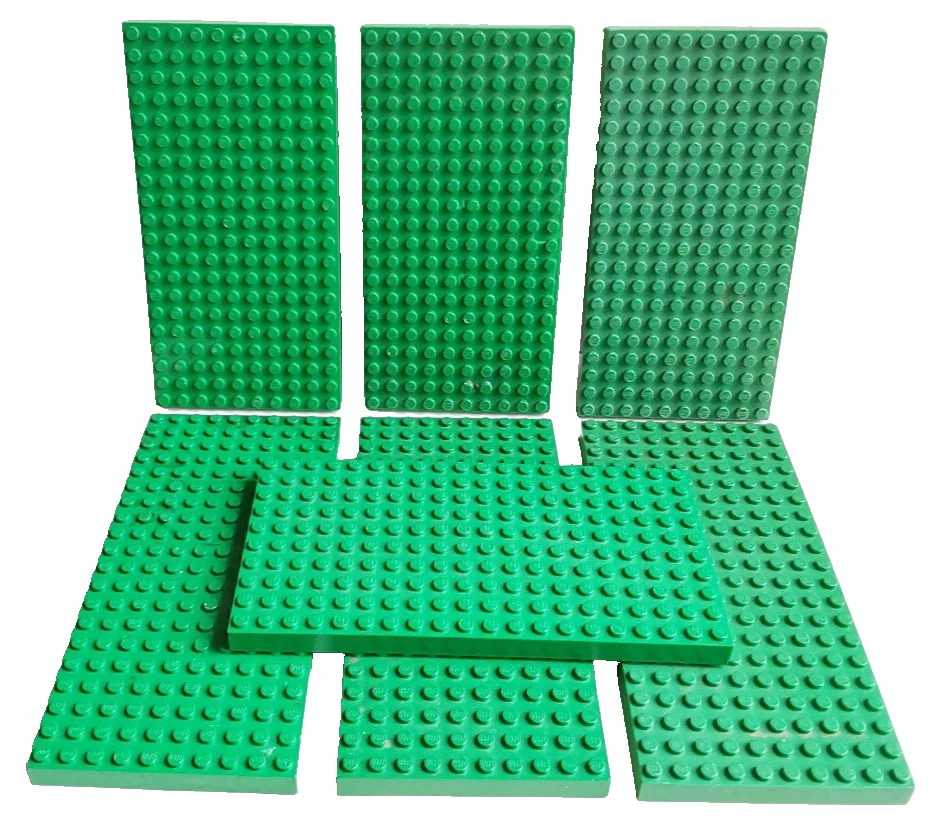 7x Lego® Platte 10x20x1 Noppen Bauplatte grün Ritter Star Wars City Eisenbahn #2 - Bild 1 von 1