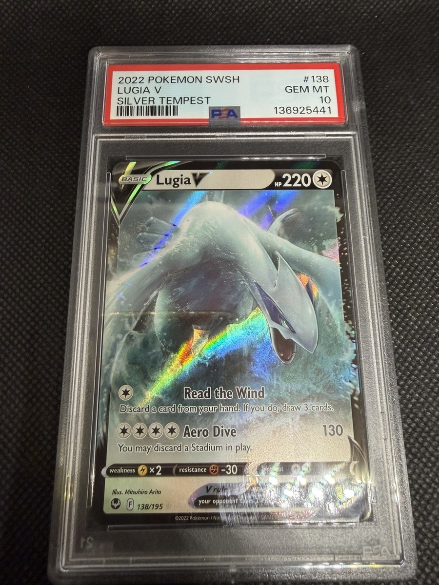 Pokmon TCG Lugia v Silver Tempest 138/195 Sword & Shield PSA 10 | eBay Pokmon TCG Lugia v Silver Tempest 138/195 Sword & Shield PSA 10 | eBay