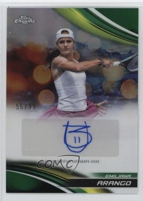 2025 Topps Chrome I Green Refractor /99 Emiliana Arango #CA-EAO Auto 1p1u