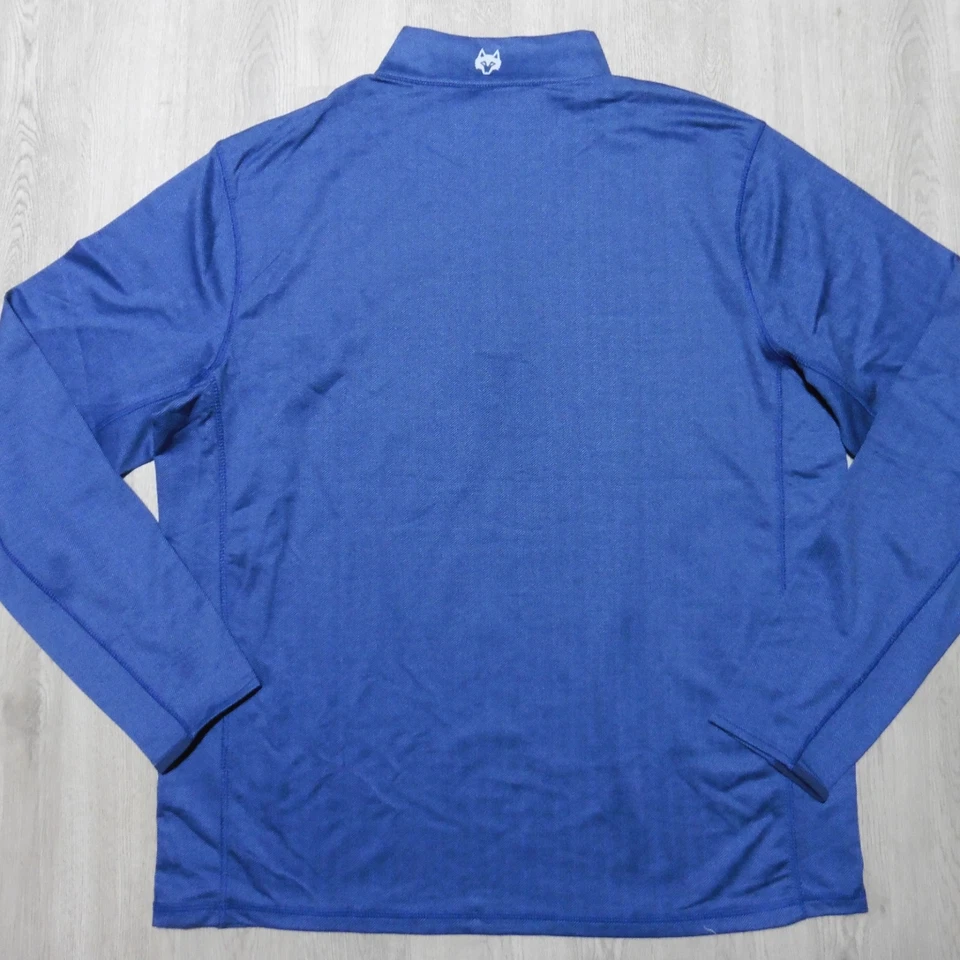 GREYSON Mens XL TATE MOCKNECK 1/4 ZIP PULLOVER BLUE BLACK HERRINGBONE GOLF - Image 4 of 4