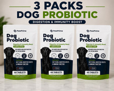 3 Pack Dog Probiotic 180 Tablets Digestive  Immune Support Healthy Digestion
