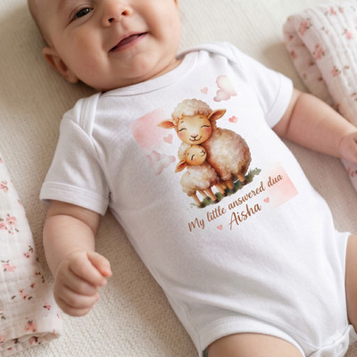 Mama and Baby Lamb Bodysuit | Cute Animal Newborn Shower Gift
