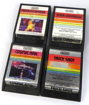 Atari 2600 -- TRICK SHOT, COSMIC ARK, STAR VOYAGER, RIDDLE SPHINX - VCS Imagic