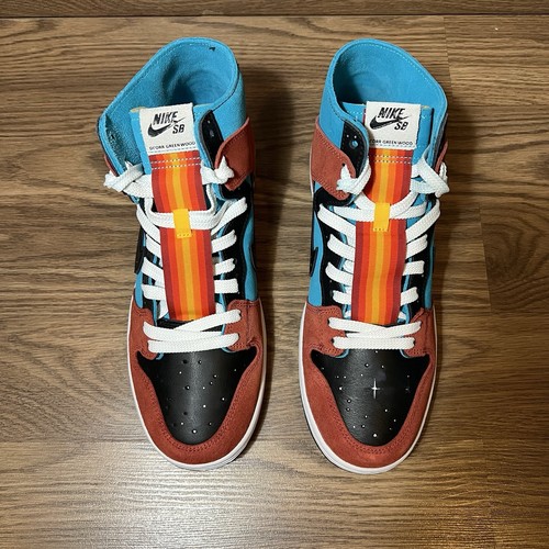 NUOVO Taglia 11 - Nike Di’orr Greenwood x Dunk SB High Navajo Arts (scatola danneggiata) - Foto 4 di 6