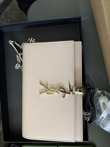Yves Saint Laurent YSL Kate Blush Pink Regular Leather Crossbody Bag