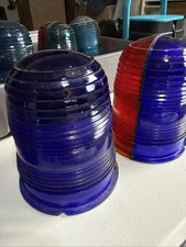 Vintage Airport Runway Lights Set Of 2 Red/Blue