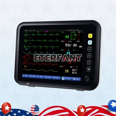 12'' Patient Monitor ICU CCU Vital Signs Monitor ECG, RESP, TEMP, NIBP, SPO2, PR