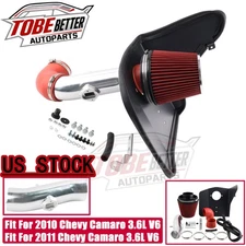 For 10-11 Chevy Camaro 3.6L V6 Cold Air Intake System + Red Filter + Heat Shield