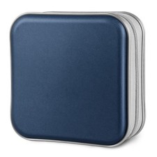 Siveit CD Case, 40 Capacity CD/DVD Case Holders Wallet 40 Capacity, Dark Blue