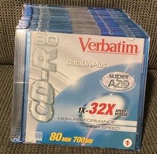 Verbatim Disc 80 minute 700MB DataLifePlus In Cases Blank CD-R 1X-32x lot of 20