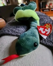 Ty Beanie Baby Hissy Snake Beanbag Plush Original Tag 1997 PE 4185 Gen 5