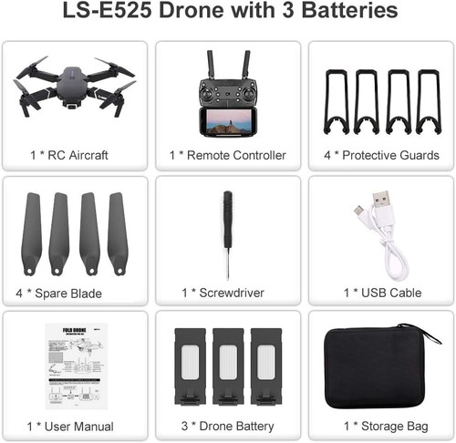 Drohne mit Kamera für Erwachsene Kinder 1080P HD WLAN RC Quadcopter Hubschrauber - Bild 7 von 19