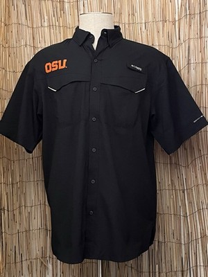 Columbia Performance Fishing Gear SS Button Up Shirt-Med-Oregon State University