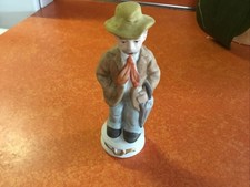 Vintage Ceramic Old Man Holding Umbrella Wear...