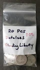 Bag of 20 25c Standing Liberty Silver Quarter Dollars, Dateless Ones