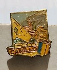 BLASON Canillo Andorre Insigne Médaille  Broche Émaillée Vintage