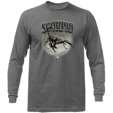 Scorpio Zodiac Sign Horoscope Astrological Graphic Long Sleeve