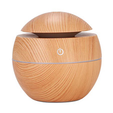 Mini Air Humidifier Home Wood Grain Mushroom Humidifier USB Ultrasonic Cold Mist