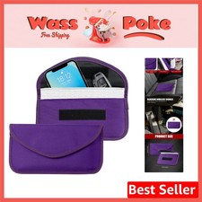 Durable Faraday Bags for Cell Phones and Car Keys - 2PCS Signal Blockers, Purple