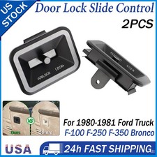Pair Door Lock Slide Control For 1980-1981 Ford F100 F150 F250 F350 Bronco Truck