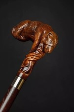 wooden walking stick hand carved animal wooden walking cane