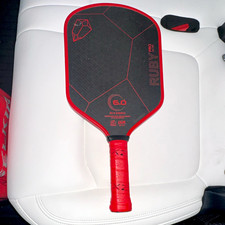 SixZero Ruby Pro 6.0 Pickleball Paddle Red/Black Includes Paddle Cover