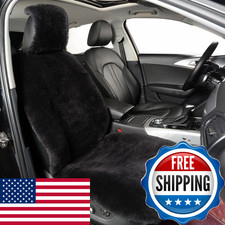 Agfnge Natural Fur Sheepskin Universal Car Seat Covers For Seat Cushion Auto