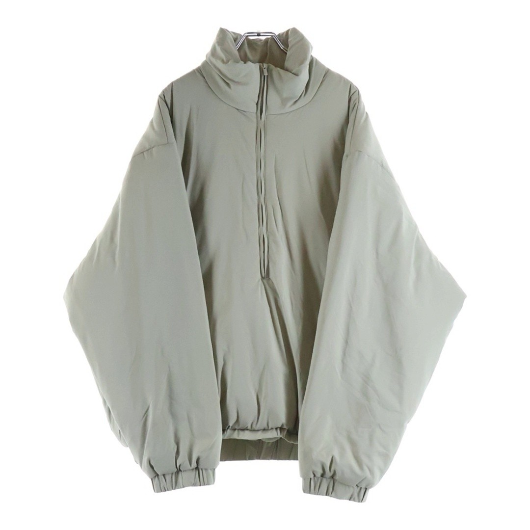 FEAR OF GOD ESSENTIALS Logo Patch Half Zip Nylon Puffer Jacket Gray Used 427788a