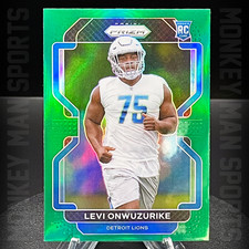 2021 Prizm Football - Levi Onwuzurike Rookie RC - #423 GREEN PRIZM SILVER MINT