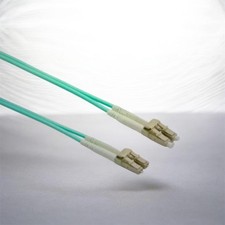 OM3 LC to LC Fiber Optic Patch Cable Multimode Duplex Aqua 50/125 Various Sizes