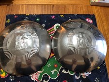 2 1950s Plymouth 9 Mayflower Hubcap Wheel Cover Vintage