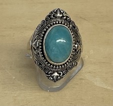 Robert Manse Designer Amazonite Sterling Silver .925 Ring SZ 9 Weight 8.4gm