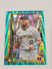 Drew Avans 2025 Topps Chrome Update Teal Raywave Refractor Rookie #253/299