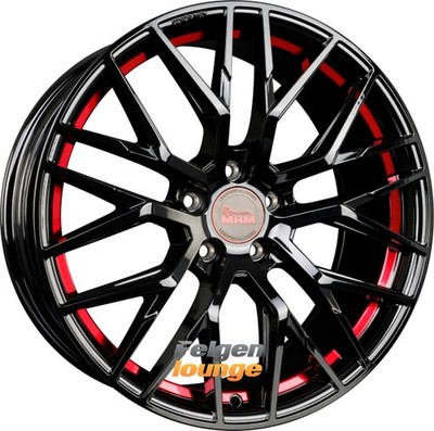 4 Alufelgen MAM MAM RS4 Black Painted Red Inside (BPRI) 8x18 ET45 5x108 18 Zoll