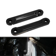 Black LED Flush Fork Turn Signal Side Light For Harley Touring Road Glide 98-23