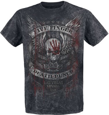 Five Finger Death Punch T-Shirt Herren No Regrets schwarz/grau S