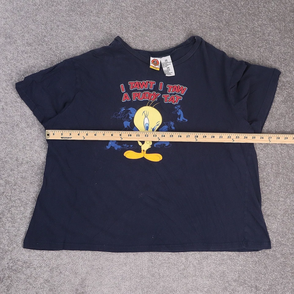 Camiseta De Colección Looney Tunes Tweety Bird 2XL Azul Manga Corta Foto 4 de 4