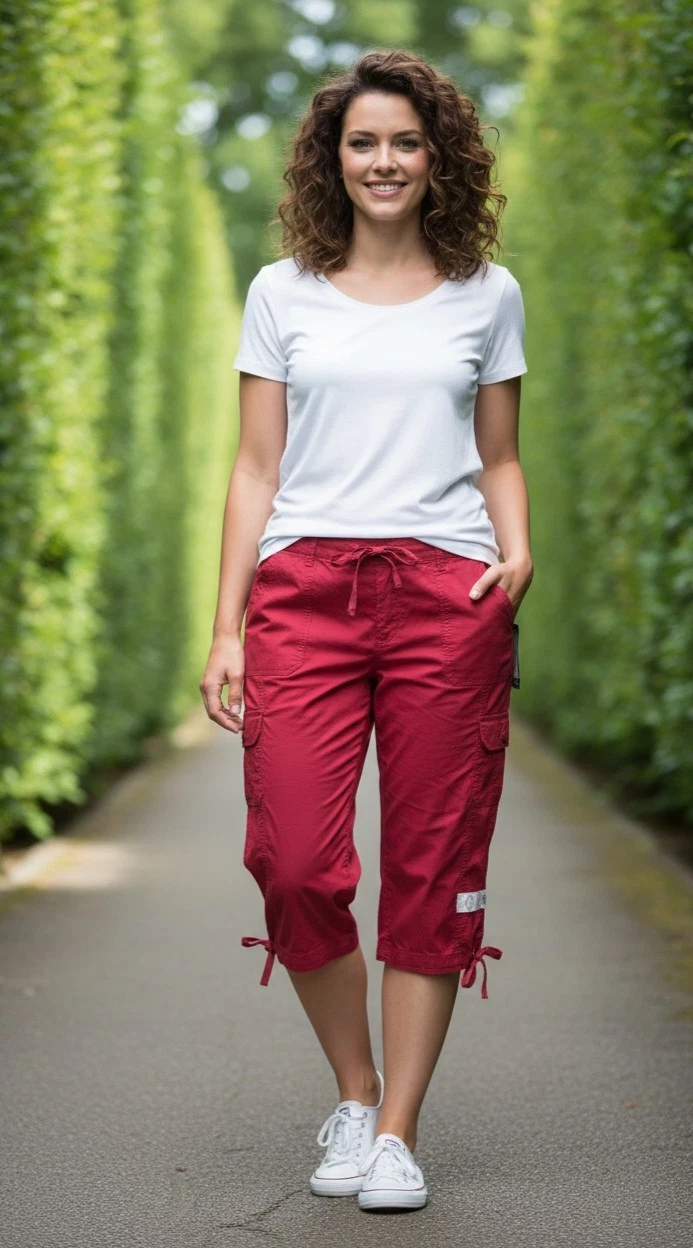 St John Bay Quality Apparel Women Capri Size 20W Red