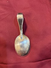 Vintage WM A. Rogers Oneida Ltd. Silver plate Curved Handle Baby Infant Spoon
