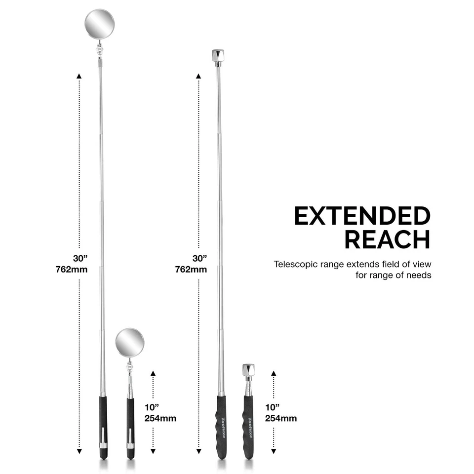 20731L Telescoping Magnetic Pickup Tool & Inspection Mirror Set, 3 Piece, Tel... - Image 4 of 4