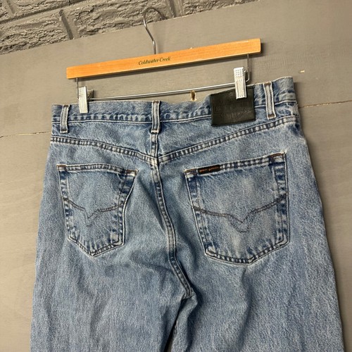 Harley Davidson Mens Jeans Blue Denim Straight Leg Classic Fit Casual Size 34x32