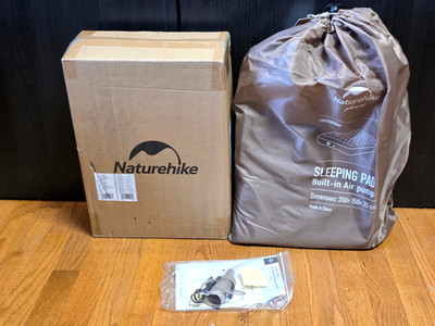 Naturehike Inflatable Sleeping Pad w/ Built-In Air Pump 200x150x25cm New