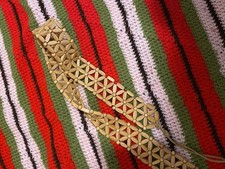 Vintage Wooden Flower Belt 54in Length