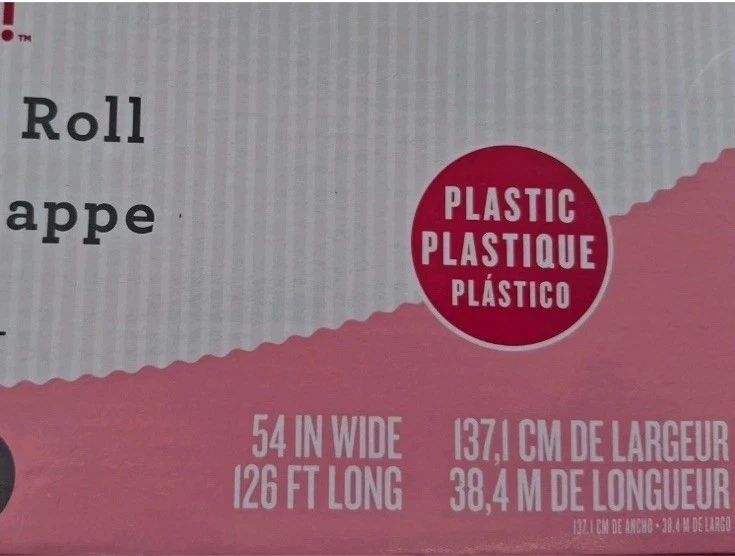   14 X Pink Plastic Table Cover ROLL - 54in x126 Ft Long Cutter included - Image 3 of 4