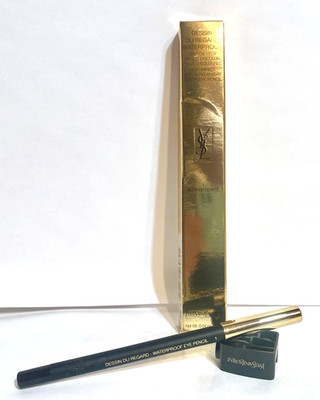 YSL Dessin Du Regard Waterproof Eye Pencil #1 Noire Effronte /Black + Sharpener