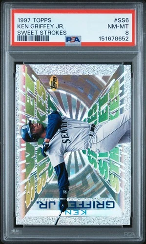 KEN GRIFFEY JR. 1997 TOPPS SWEET STROKES #SS6 - PSA 8