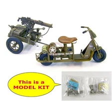 Plus Model 1/35 Cushman Mod.53 Airborne Scooter & Browning .30 Cal MG 439